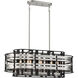 Presten 8 Light 32 inch Brushed Nickel with Sand Coal Island Light Ceiling Light