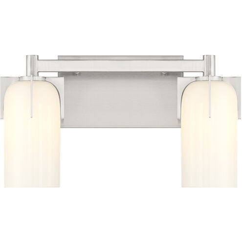 Caldwell 2 Light 14.75 inch Satin Nickel Bathroom Vanity Light Wall Light