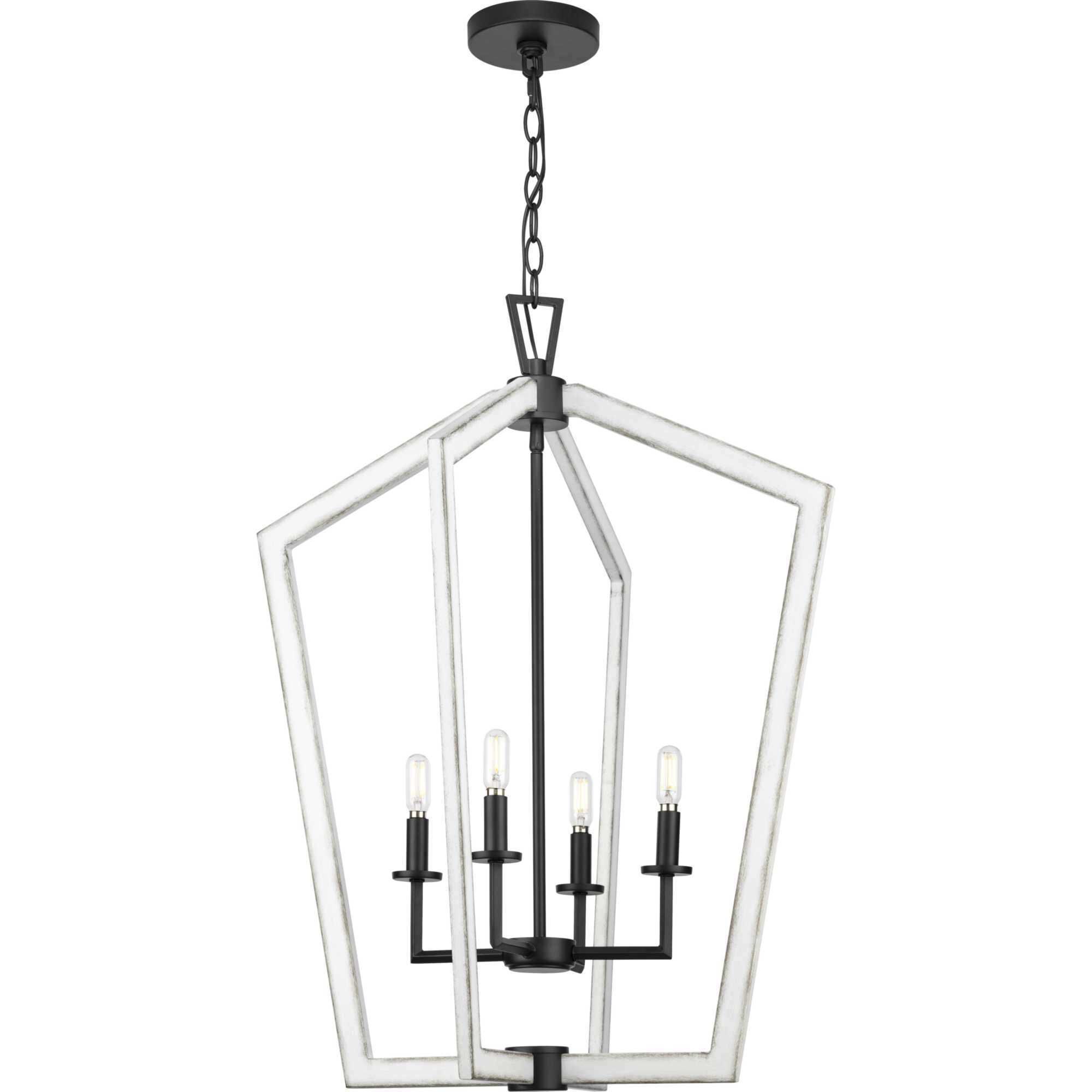 Galloway 4 Light 24 inch Matte Black Foyer Light Ceiling Light