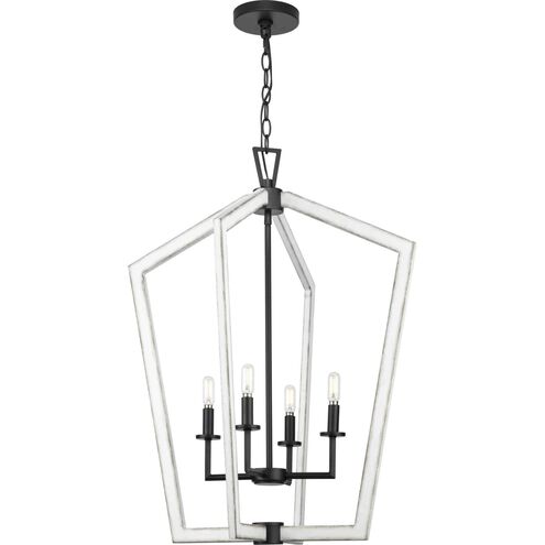 Galloway 4 Light 24 inch Matte Black Foyer Light Ceiling Light