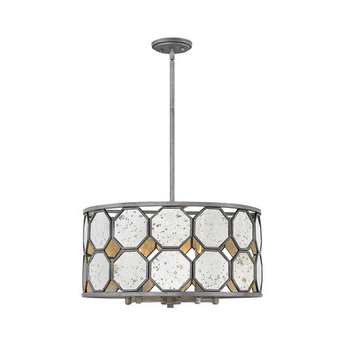 Lara 5 Light 21.75 inch Brushed Silver Chandelier Ceiling Light