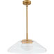 Eros 22 inch Brushed Brass Pendant Ceiling Light