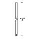 Fan Accessory Aged Silver Leaf Universal Fan Downrod in 12 in.