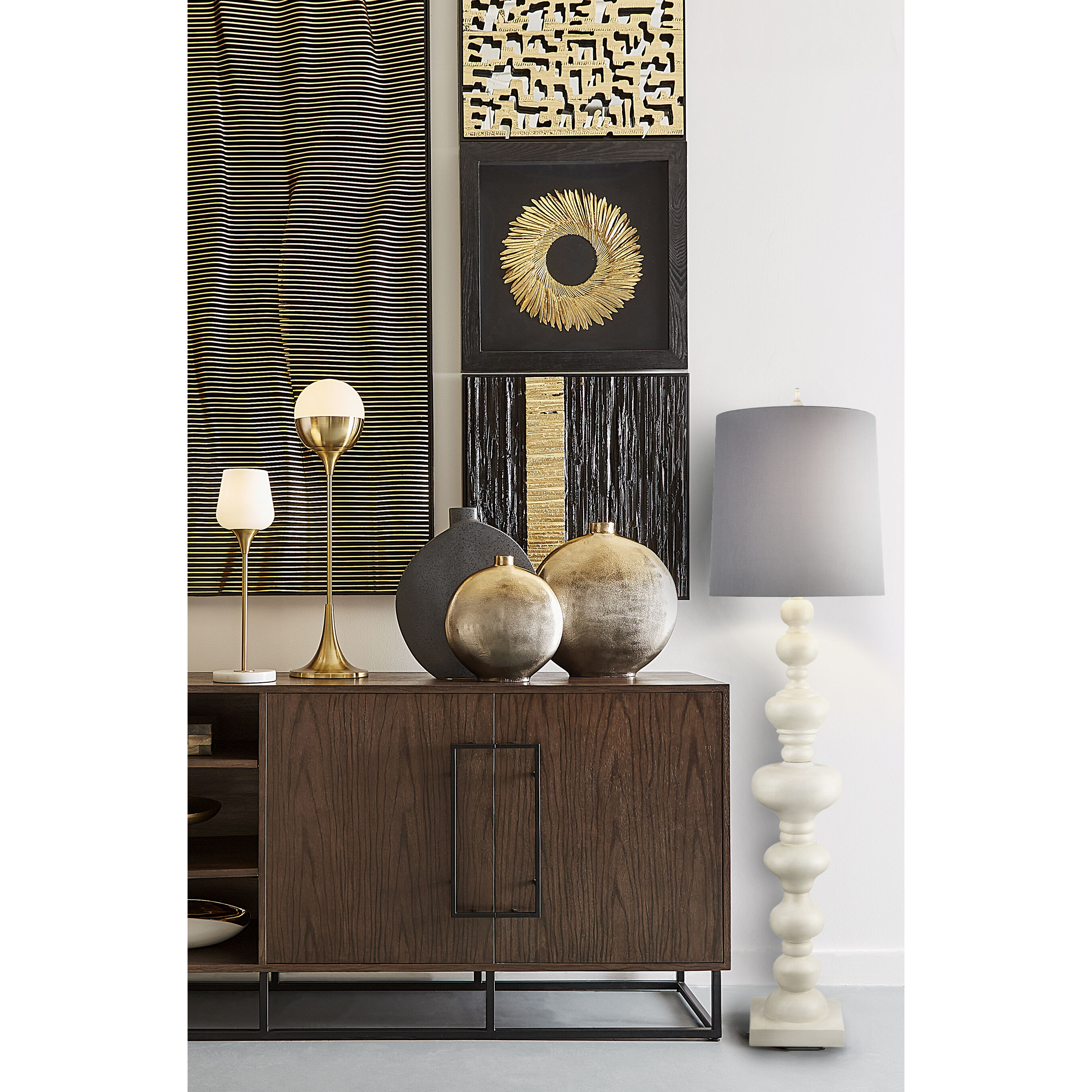 Meymac 74 inch 150 watt Matte White Floor Lamp Portable Light