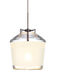 Pica 6 1 Light Bronze Pendant Ceiling Light in Incandescent, White Sand Glass