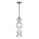 Pomfret 1 Light 6 inch Aged Brass Pendant Ceiling Light in Clear Glass