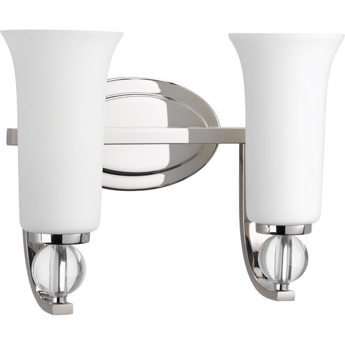 Elina 2 Light 13.75 inch Polished Nickel Bath Vanity Wall Light