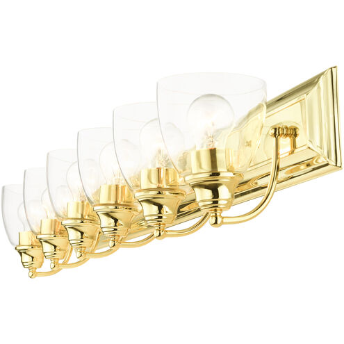 Birmingham 6 Light 48 inch Polished Brass Vanity Sconce Wall Light