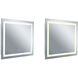Abril 40 X 36 inch Matte White Mirror, Rectangle