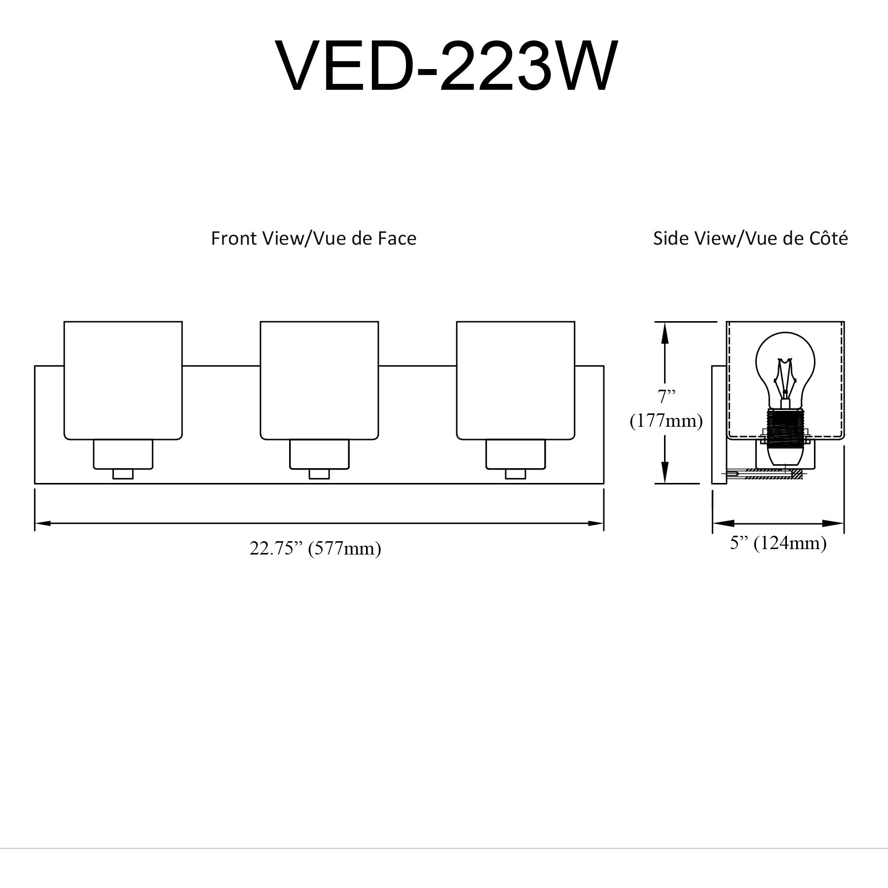 Veda 3 Light 22.75 inch Matte Black Vanity Light Wall Light in White Opal