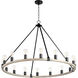 Paxton 16 Light 42 inch Noir and Weathered Oak Chandelier Ceiling Light