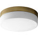 Zuri LED 11 inch Aged Brass Flush Mount Ceiling Light 