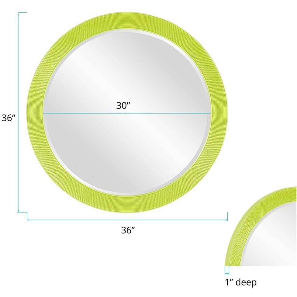 Virginia Glossy Green Wall Mirror