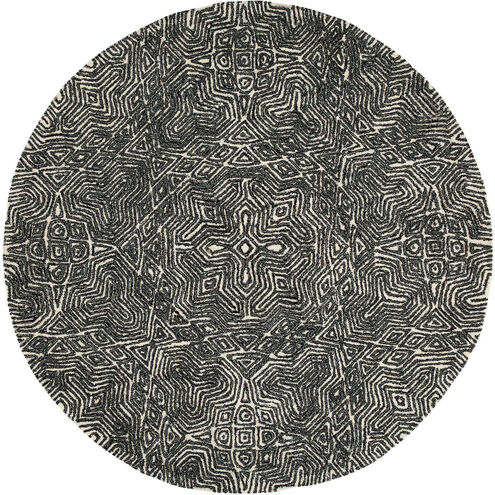 Mitra Black/White Rug in 8 Round