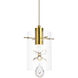 Hana 1 Light 7 inch Gold Pendant Ceiling Light