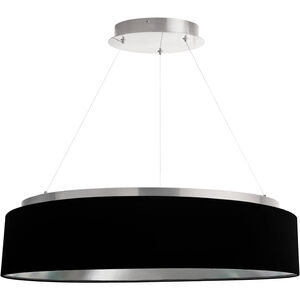 Circulo LED 26 inch Silver Chandelier Ceiling Light in Black/Silver Jewel Tone