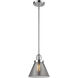 Franklin Restoration Cone 1 Light 8 inch Polished Chrome Mini Pendant Ceiling Light in Incandescent, Plated Smoke, Franklin Restoration