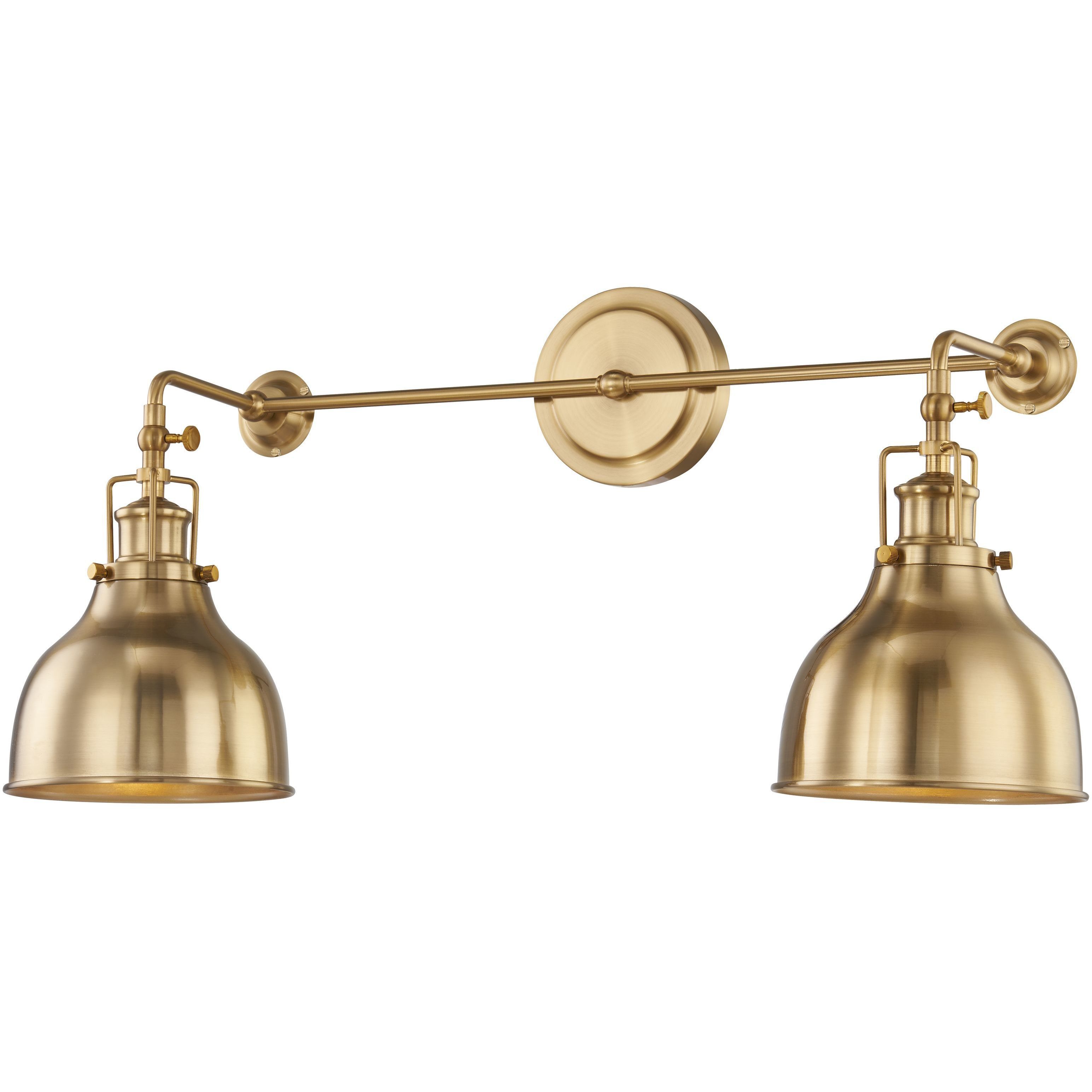 Skillet 2 Light 26 inch Burnished Brass Sconce Wall Light