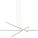 Stix LED 40 inch Bright Satin Aluminum Chandelier Ceiling Light