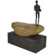 Man on Rock 14.75 X 12.5 inch Sculpture, Small