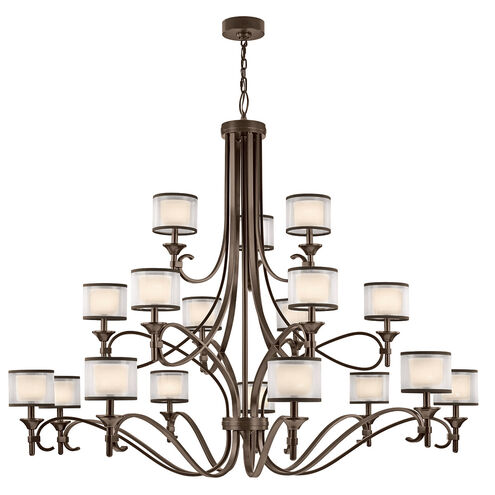 Lacey 18 Light 62 inch Mission Bronze Chandelier Multi Tier Ceiling Light