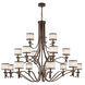 Lacey 18 Light 62 inch Mission Bronze Chandelier Multi Tier Ceiling Light