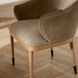 Hershel Taupe Suede and Blonde Beech Wood with Blackened Bronze Dining Chair