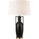 Corin 33 inch 150.00 watt Matte Black with Honey Brass Table Lamp Portable Light