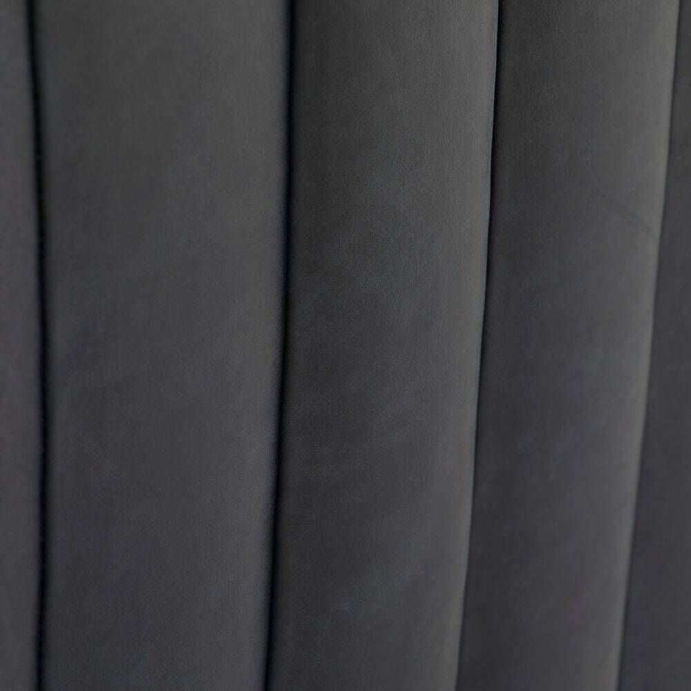 Huxley Noir Leather and White Oyster Sofa