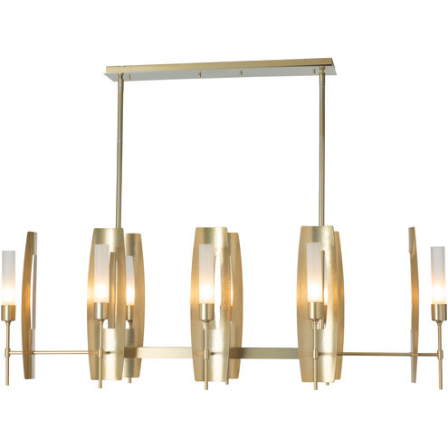 Passage 8 Light 52.1 inch Soft Gold Pendant Ceiling Light in Frosted