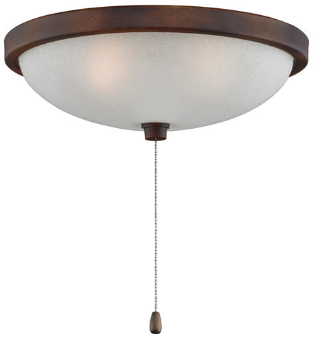 Samuel 3 Light Halogen Tortoise Shell and Opal Frosted Glass Fan Light Kit in White Frosted
