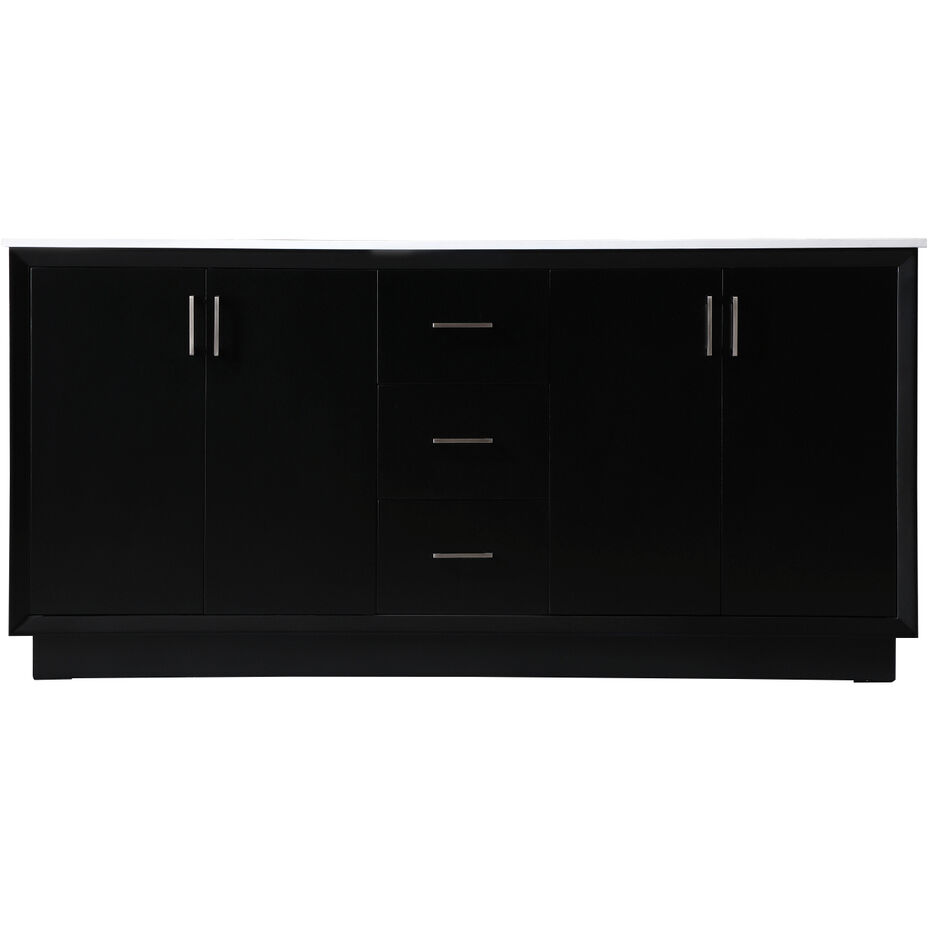 Hayes 72 X 22 X 35 inch Black Vanity Sink Set