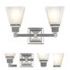 Mission 2 Light 15 inch Brushed Nickel Bath Vanity Wall Light