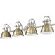 Yep Duncan Vanity Wall Light in Pewter, Aged Brass