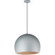 Palla LED 19.75 inch Dark Grey and Coffee Single Pendant Ceiling Light in Dark Grey/Coffee