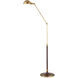 Libretto 63 inch 12 watt Antique Brass and Brownish Red Floor Lamp Portable Light