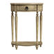 Ashby Demilune Console Table with Storage in Beige