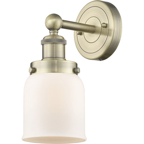 Bell Sconce Wall Light in Antique Brass, Matte White