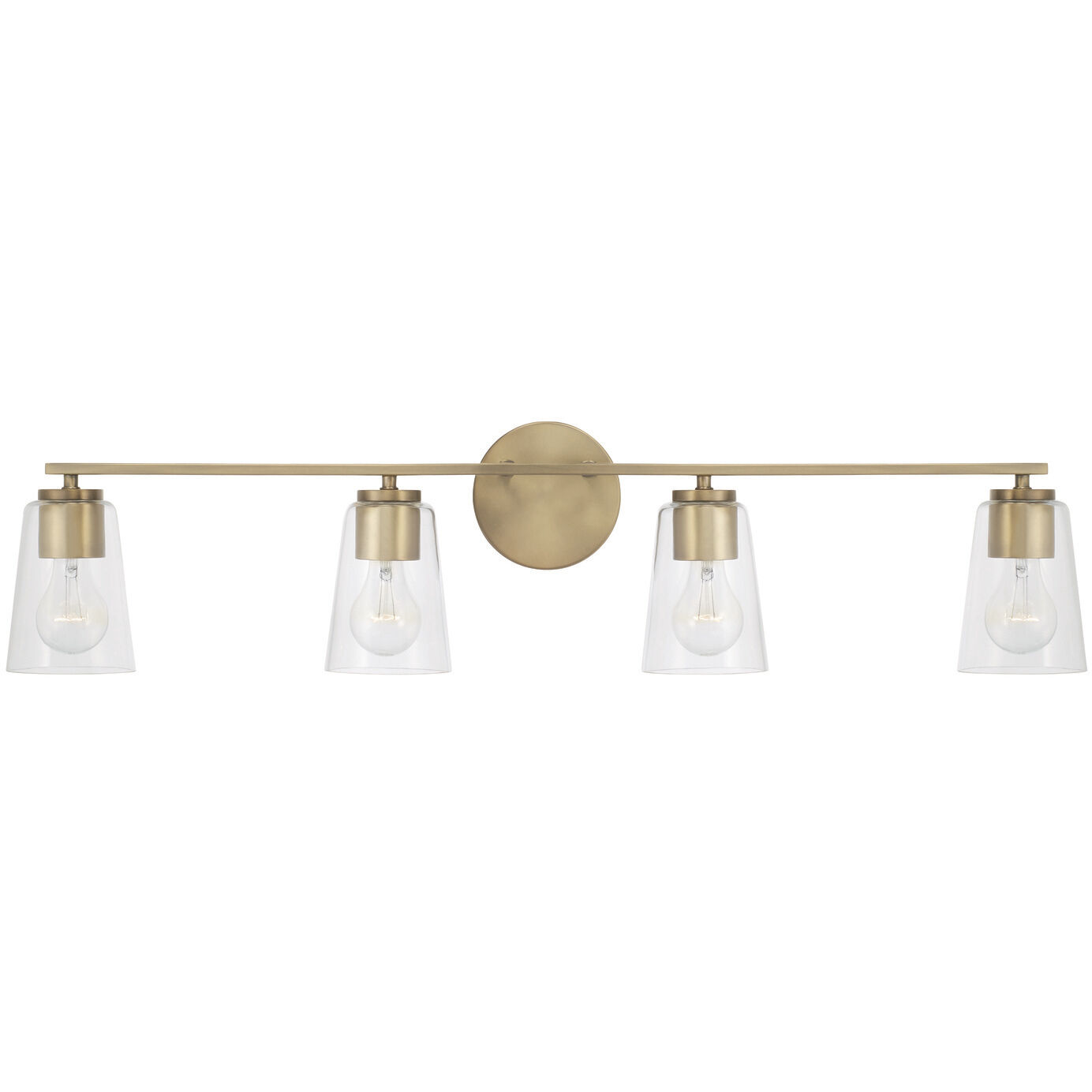 Portman 4 Light 35.25 inch Aged Brass Vanity Light Wall Light