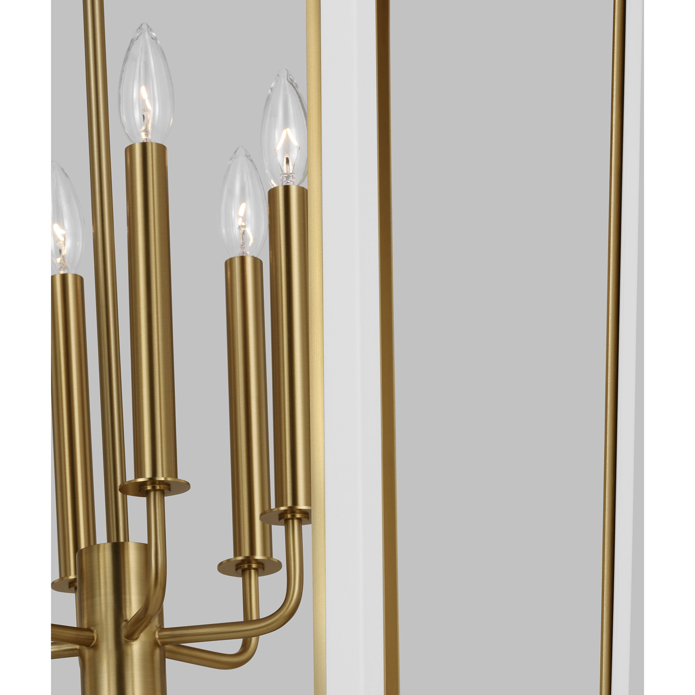 AH by Alexa Hampton Curt 6 Light 26.63 inch Matte White Lantern Chandelier Ceiling Light