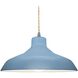 Radiance LED 15.5 inch Sky Blue and Brushed Nickel Pendant Ceiling Light