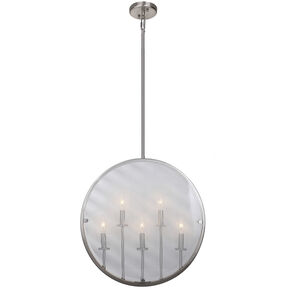 Harbor Point 5 Light 3.5 inch Satin Nickel Candle Pendant Ceiling Light