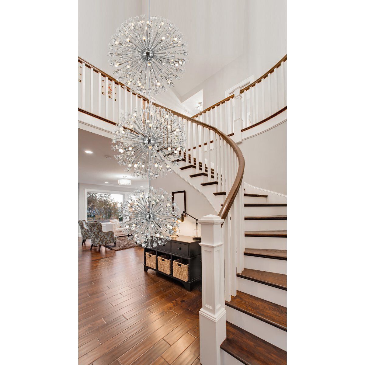 Elegant Lighting 2500G50L3C Vera 90 Light 50 inch Chrome