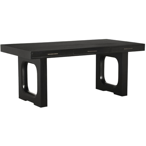 Kirk 72 X 36 inch Hand Rubbed Black Desk