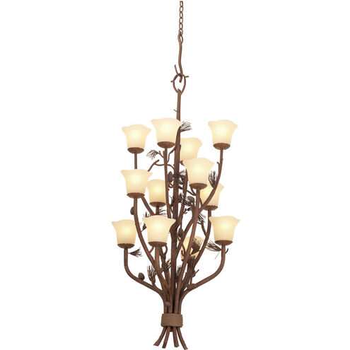 Ponderosa 12 Light 22 inch Ponderosa Foyer Light Ceiling Light in Small Piastra (1255)