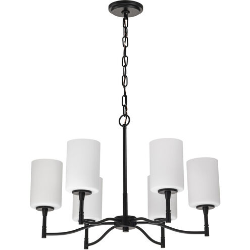 Liam 25 inch Matte Black Chandelier Ceiling Light