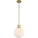 Fenton 1 Light 10 inch Legacy Brass Pendant Ceiling Light