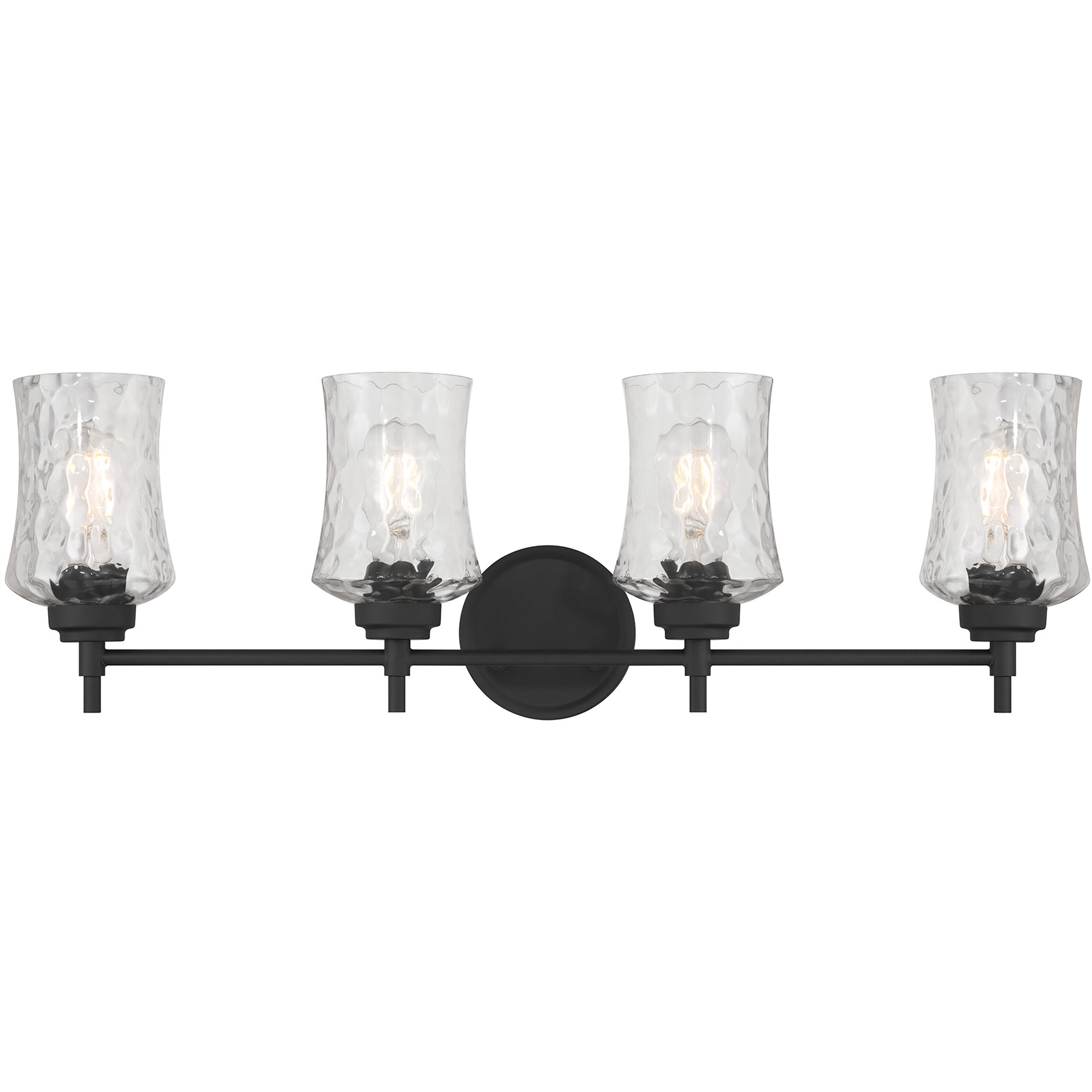 Clarvyn 4 Light 29.25 inch Matte Black Bathroom Vanity Light Wall Light