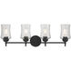 Clarvyn 4 Light 29.25 inch Matte Black Bathroom Vanity Light Wall Light