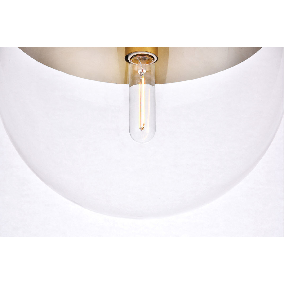 Eclipse 1 Light 14 inch Brass Pendant Ceiling Light